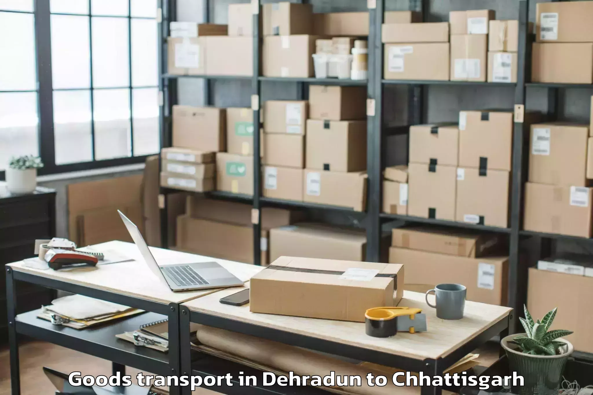 Book Your Dehradun to Abhilashi University Raipur Goods Transport Today